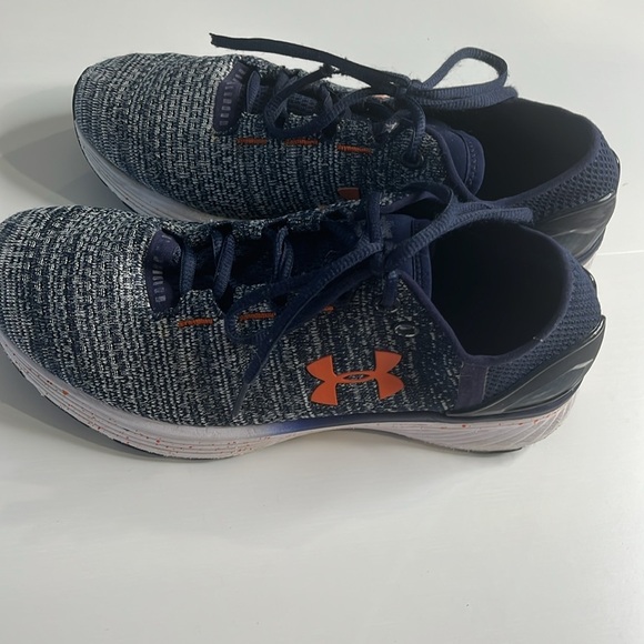 Under Armour Blue and Orange Athletic Sneakers size 8 - Picture 3 of 5